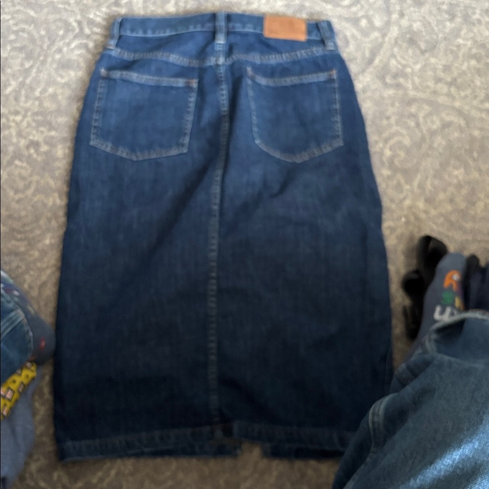 J. Crew Trademark Blue Denim Midi Skirt in 28 - Picture 6 of 6